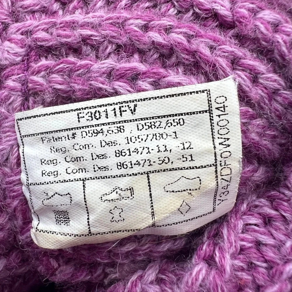 UGG Purple Cardy Sweater Knit Button Boots Size 3 Girl’s